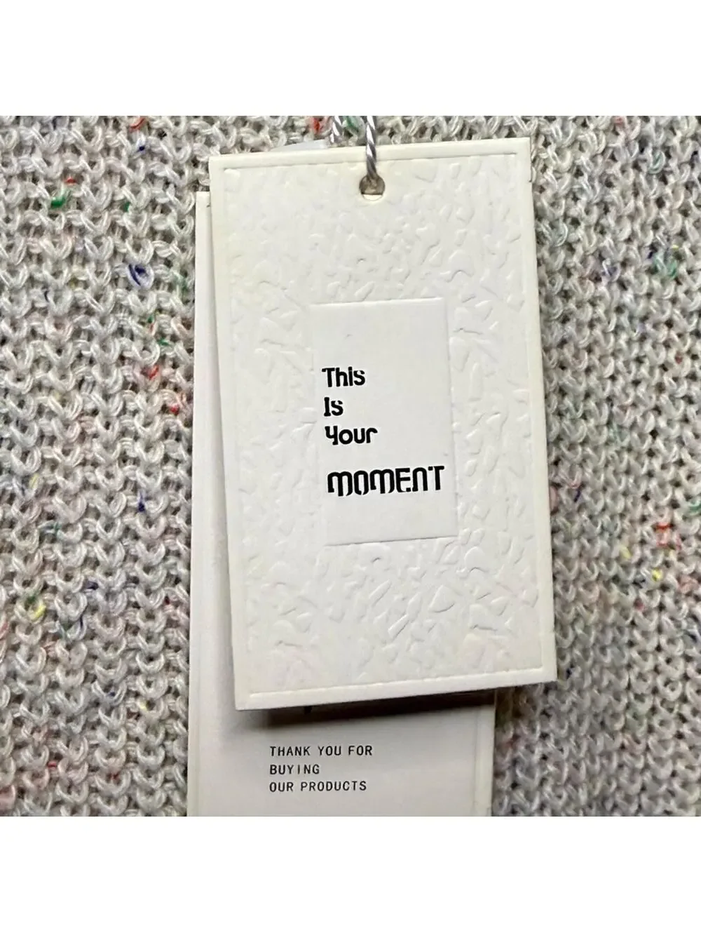 Moment Cozy White Distressed Knit Turtleneck Sweater